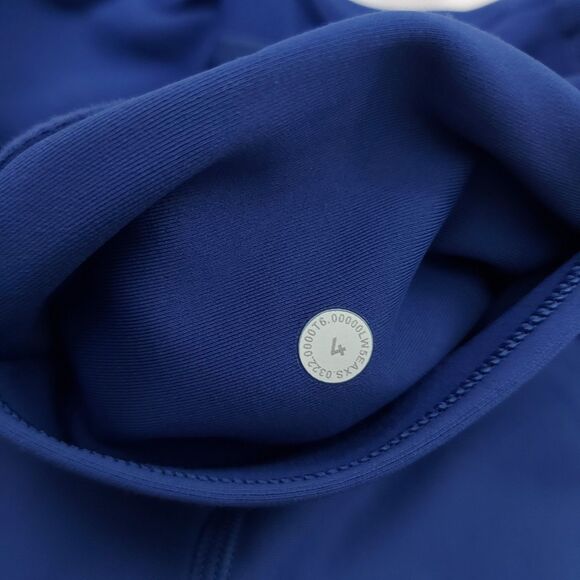 Lululemon Tights Womens 4 Blue Mid Rise Full Length Fast Free Athleisure Running - Picture 9 of 13